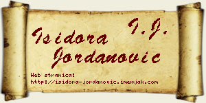 Isidora Jordanović vizit kartica